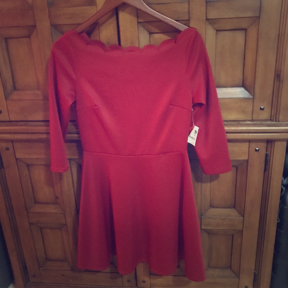 Red cocktail dress